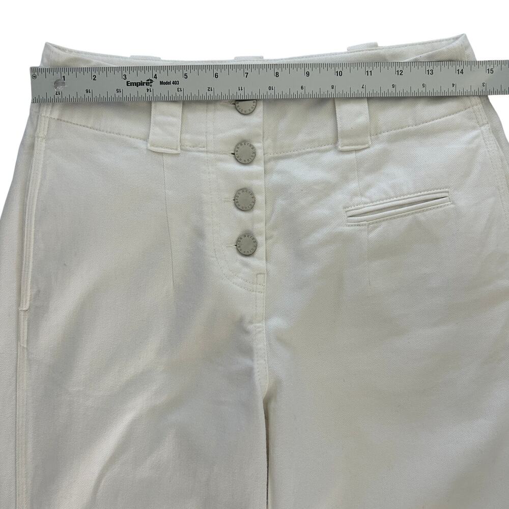 REISS Women's White Jeans Sz. 6 High Waist Pockets Luxury Denim Tapered Leg - Picture 8 of 12